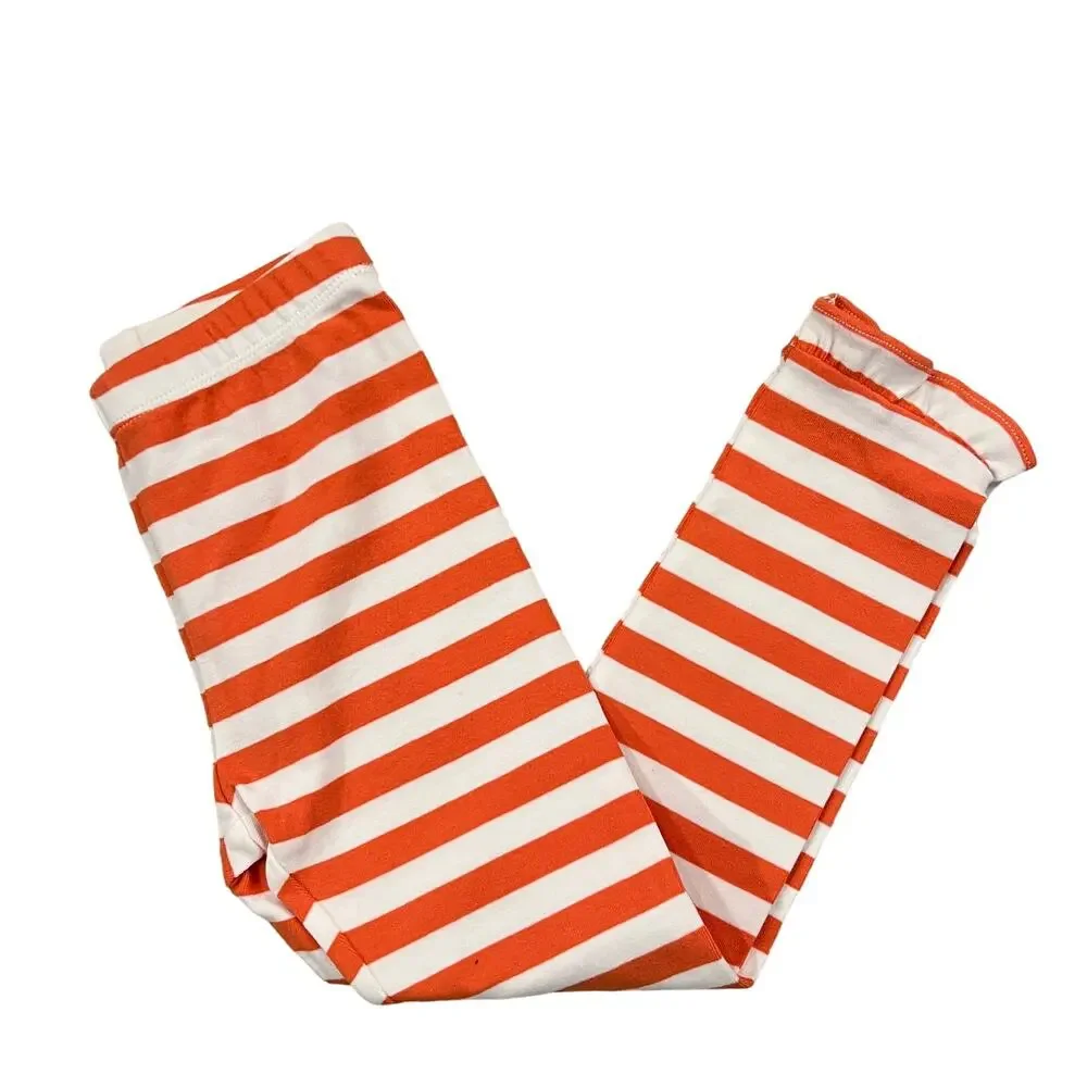 NWT Gymboree Orange & Ivory Striped Leggings & Halloween Pumpkin Top